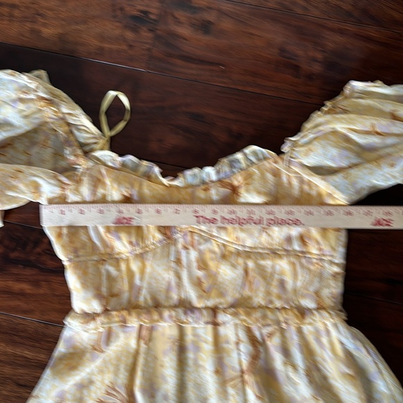 Angel Biba | Kirra Puff sleeve ruched bodice botanic print dress - Picture 9 of 15